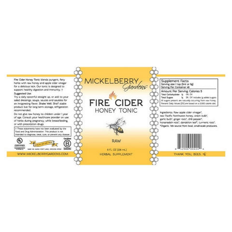 Mickelberry Gardens, Fire Cider Honey Tonic, 8 Oz