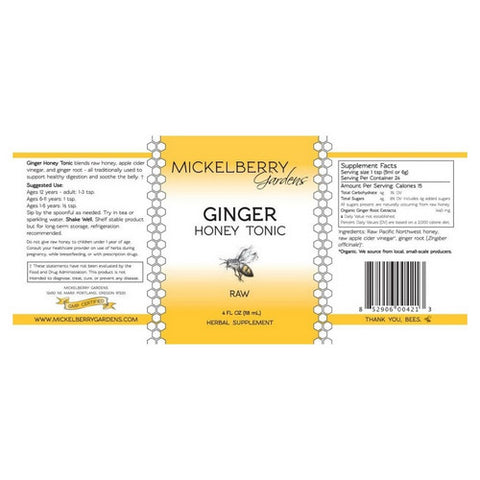 Mickelberry Gardens, Ginger Honey Tonic, 4 Oz