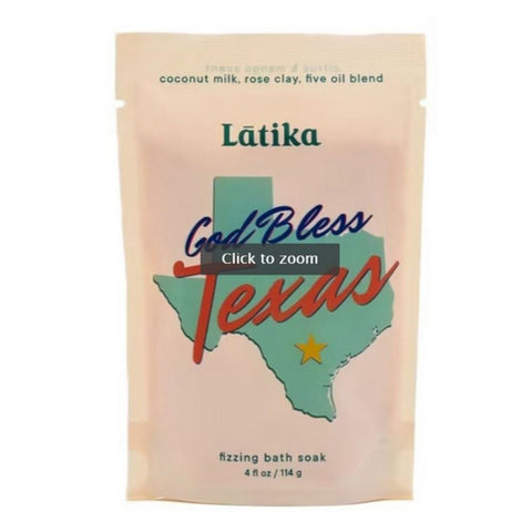 Latika Soap, Fizzing Bath Soak Bless Texas, 4 Oz
