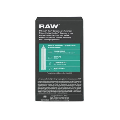 Trojan, Bareskin Raw Lubricated Latex Condoms, 10 Count Trojan