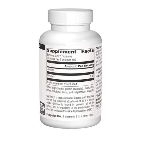 Source Naturals, Glycine 1gm, 200 Caps Source Naturals