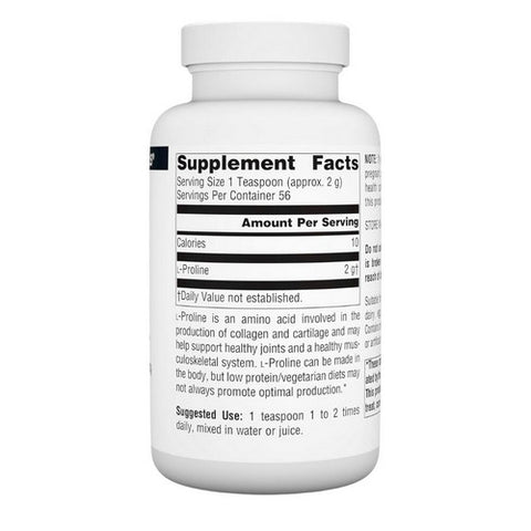 Source Naturals, L-Proline, Powder 4 Oz