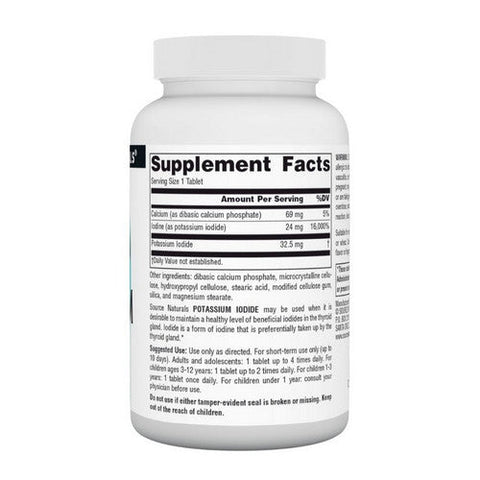 Source Naturals, Potassium Iodide, 32.5 Mg, 120 Tabs Source Naturals