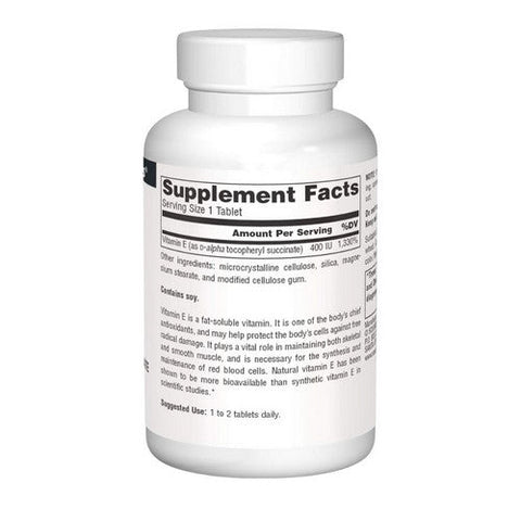 Source Naturals, Vitamin E, 400 IU, Dry 100% Natural 50 Tabs Source Naturals