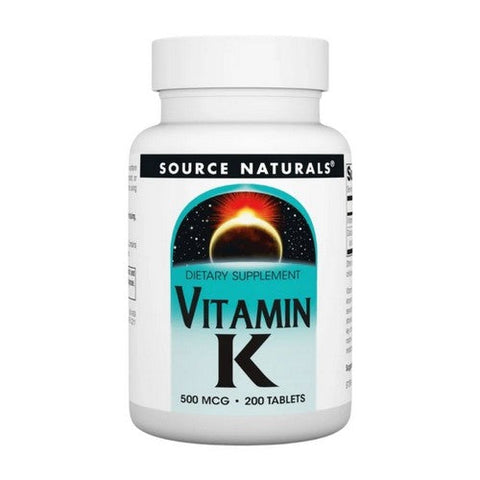 Source Naturals, Vitamin K, 500 Mcg, 200 Tabs Source Naturals