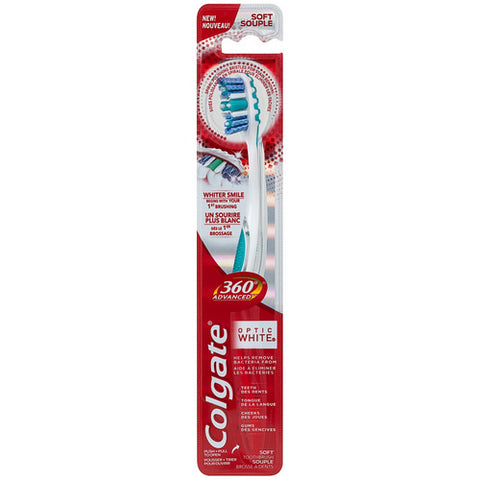 Colgate, Colgate 360 Advanced Optic White Toothbrush Soft, 1 Count (Case Of 6)