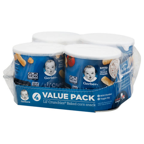 Gerber, Lil Crunchies Cheddar and Veggie Dip, 5.92 Oz (Case Of 2)