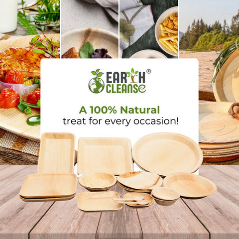 Earth Cleanse, Areca Palm Leaf Round Plates 12-Inch, Pack of 250