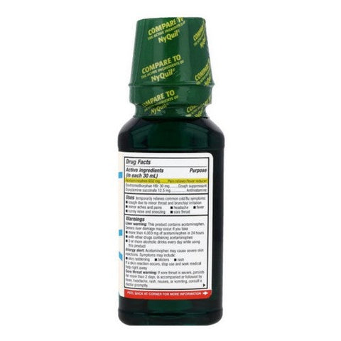 Foster And Thrive, Nighttime Cold And Flu Relief Acetaminophen, 8 Oz Foster And Thrive