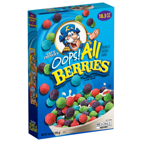 Quaker, Cap'N Crunch Oops All Berry Cereal, 10.3 Oz (Case Of 14)