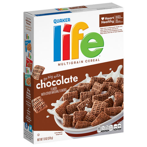 Quaker, Life Chocolate Flavor Multigrain Cereal, 13 Oz (Case Of 12)
