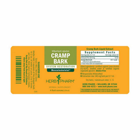 Herb Pharm, Cramp Bark Extract, 4 Oz Herb Pharm