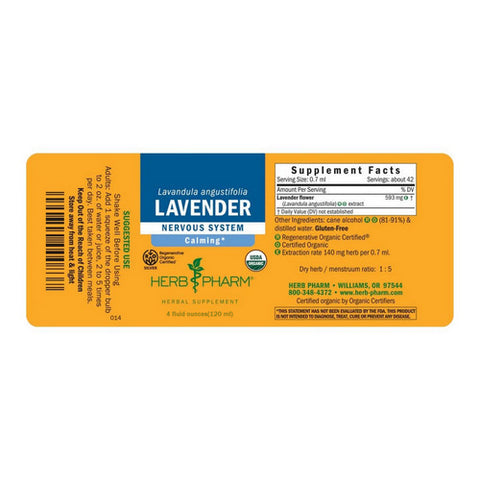 Herb Pharm, Lavender Extract, 4 Oz