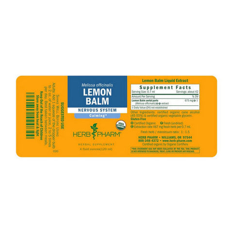 Herb Pharm, Lemon Balm Blend, 4 oz Herb Pharm