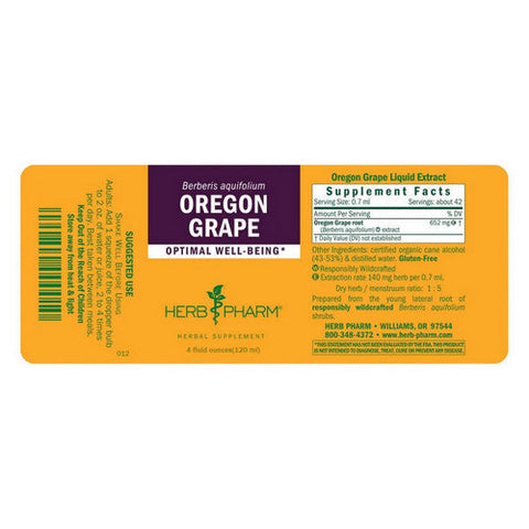 Herb Pharm, Oregon Grape, 4 oz Herb Pharm