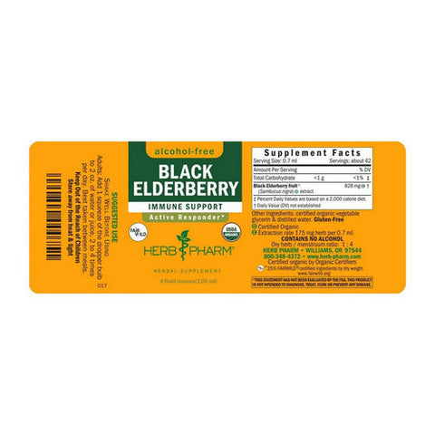 Herb Pharm, Black Elderberry Glycerite, 4 Oz Herb Pharm