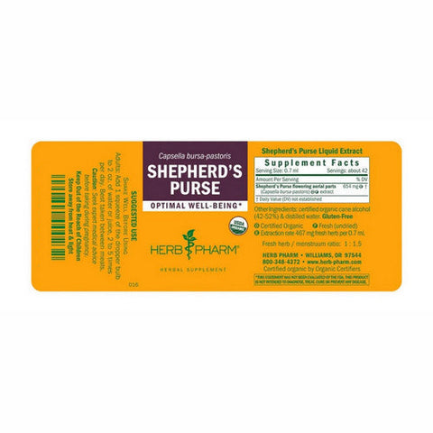 Herb Pharm, Shepherd'S Purse, 4 Oz Herb Pharm