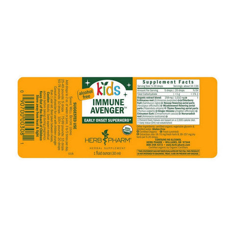 Herb Pharm, Kids Immune Avenger, 1 Oz Herb Pharm