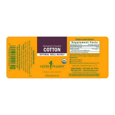 Herb Pharm, Cotton, 1 Oz Herb Pharm