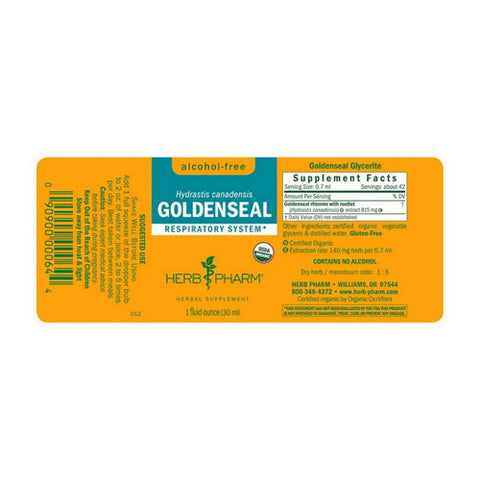 Herb Pharm, Goldenseal Glycerite, 1 Oz