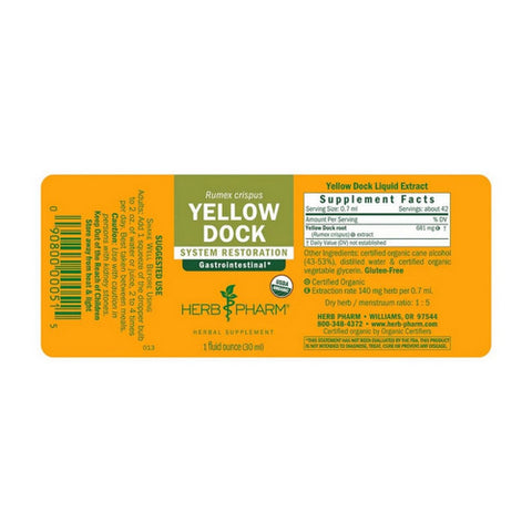 Herb Pharm, Yellow Dock Extract, 1 Oz