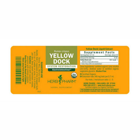 Herb Pharm, Yellow Dock Extract, 4 Oz Herb Pharm