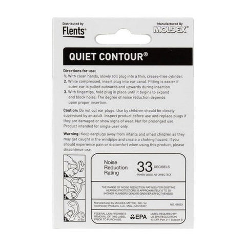 Flents, Quiet Contour Foam Ear Plugs, 10 Count Flents