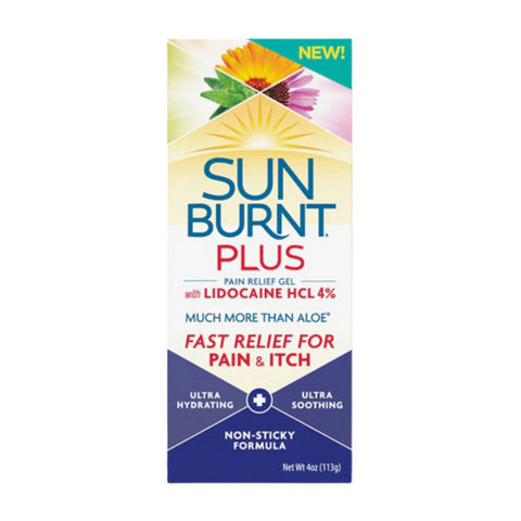 Sunburnt, Plus 4% Lidocaine Pain And Itch Relief Gel, 4 Oz