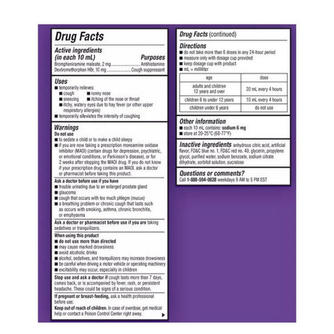 Dimetapp, Children's Cold And Cough Liquid Grape, 4 Oz