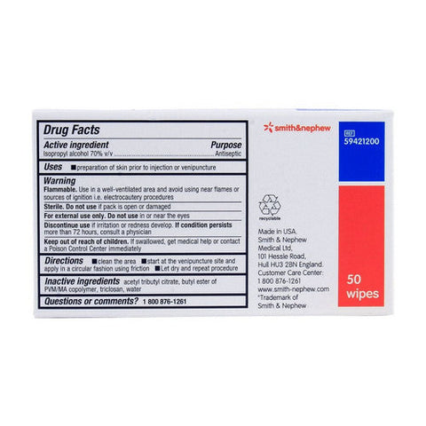 Smith & Nephew, I.V. PREP Antiseptic Wipes, 50 Count Smith & Nephew