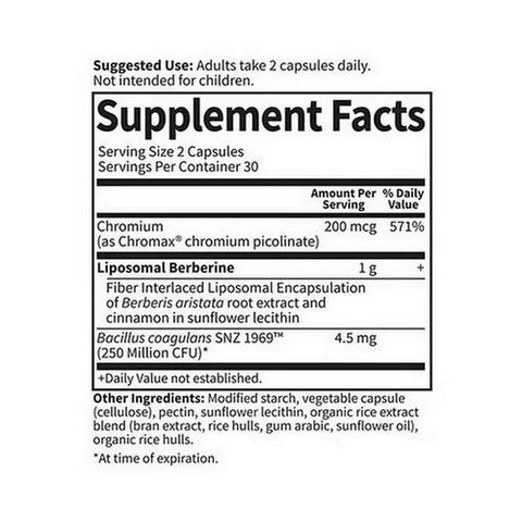 Garden of Life, Herbals Liposomal Berberine, 60 Count