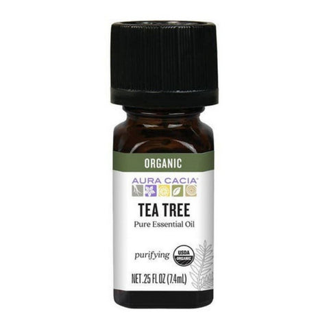 Aura Cacia, Aura Cacia Organic Tea Tree Essential Oil, 0.25 Oz