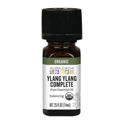 Aura Cacia, Aura Cacia Organic Ylang Ylang Complete Essential Oil, 0.25 Oz
