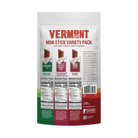 Vermont Smoke, Vermont Smoke And Cure Mini Stick Variety Pack, 12 Count