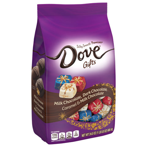 Dove, Promise Holiday Gifts Assorted Chocolate Candy Bag, 24 Oz (Case Of 12)