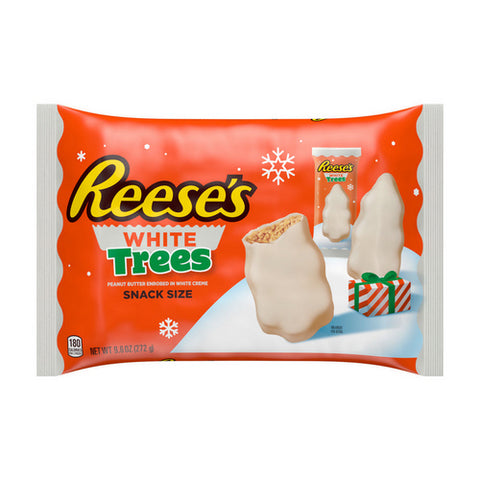 Reese's, Holiday Peanut Butter White Christmas Trees, 9.6 Oz (Case Of 24)