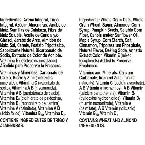 Cheerios, Hearty Nut Medley Cereal Maple Cinnamon Large Size, 14.7 Oz (Case Of 12)