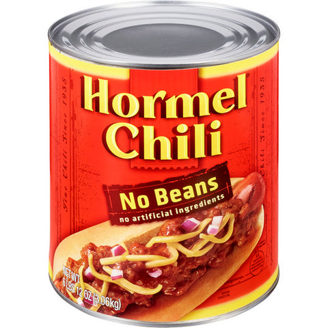 Hormel, Chili No Beans, 108 Oz (Case Of 6)