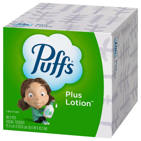 Puffs, Plus Lotion 2 Ply Facial Tissue, 48 Count (Case Of 24)