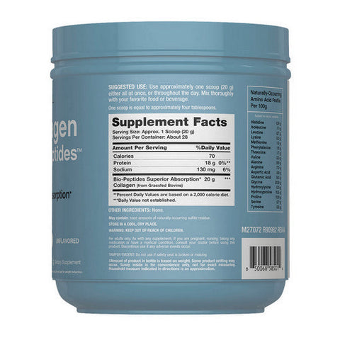 Neocell Laboratories, Collagen Peptides Grass Fed, 20 Oz Neocell Laboratories
