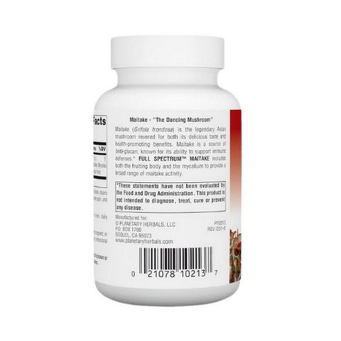 Planetary Herbals, Full Spectrum Maitake Mushroom, 600 MG, 120 Tabs