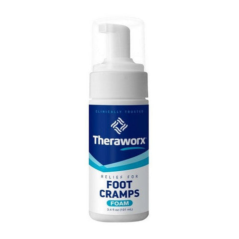 Theraworx, Relief Fast-Acting Foam For Leg & Foot Cramps And Muscle Soreness, 3.4 Oz