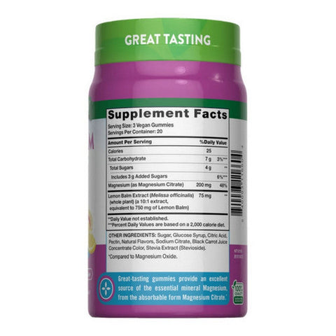 Nature's Truth, Magnesium Gummies Natural Lemon Raspberry, 60 Count Nature's Truth