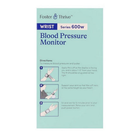 Foster And Thrive, Wrist Series 600w Blood Pressure Monitor, 1 Count Foster And Thrive