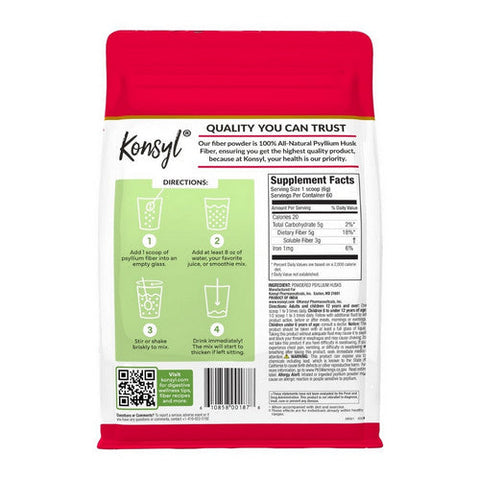 Konsyl, Daily Psyllium Fiber Powder, 12.7 Oz