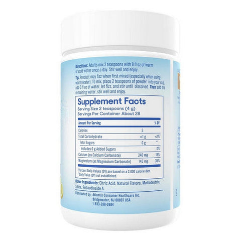 Slow Magnesium, Muscle + Heart Drink Mix Powder Raspberry Lemon, 4 Oz