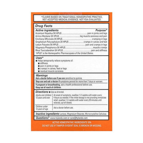 Hylands, Leg Cramps Relax Calf And Foot Cramps, 40 Count Hylands