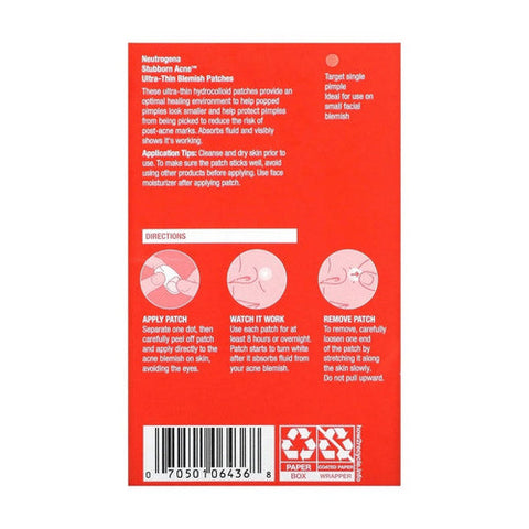 Neutrogena, Stubborn Acne Ultra-Thin Blemish Patches, 24 Count Neutrogena