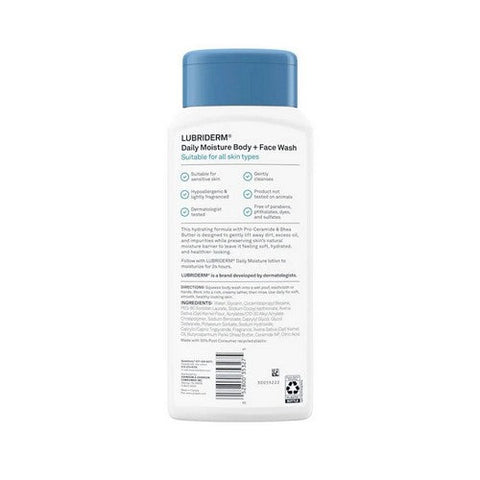 Lubriderm, Daily Moisture Face And Body Wash, 16 Oz Lubriderm