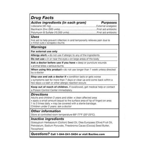 Bactine Max, Antibiotic + Pain Relieving Ointment, 0.5 Oz Bactine Max
